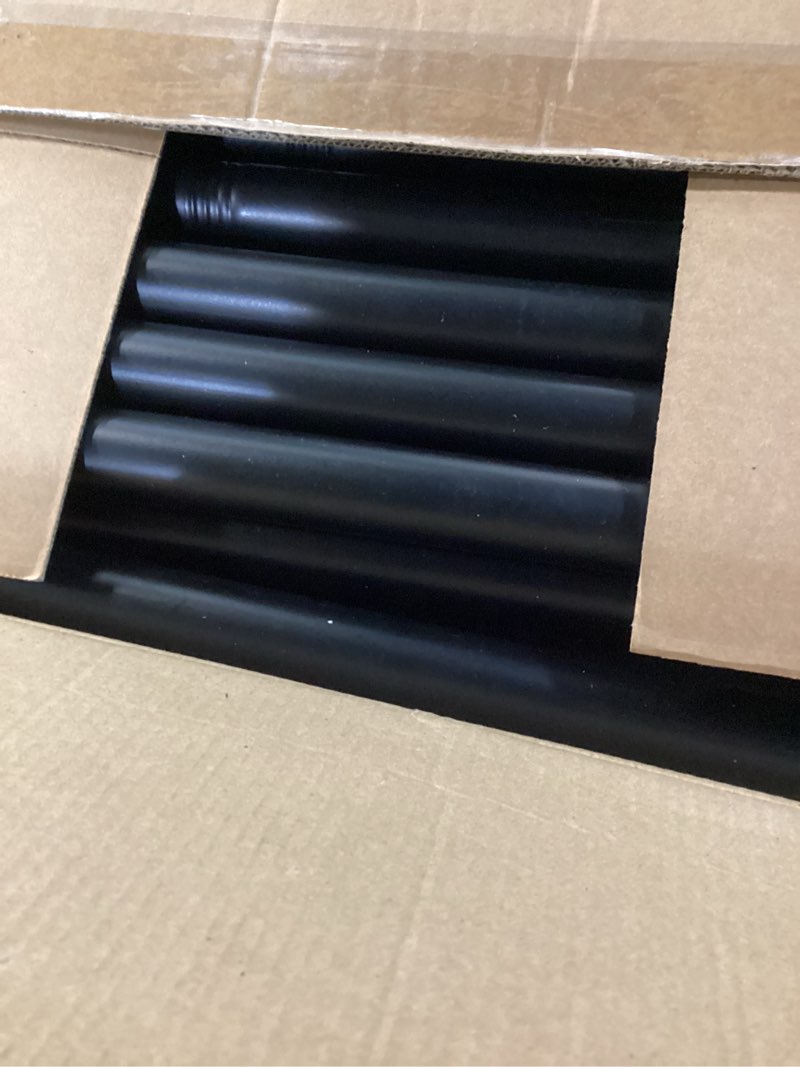 Condition photo showing Good Condition for sunally room divider no drilling curtain rod wall divider for room separation, 4-10ft(h) 28-114inch(w) adjustable, heavy duty partition space separator freestanding tension curtain stand, black