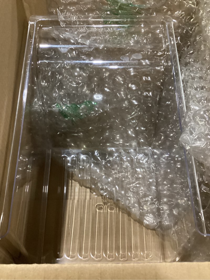 Condition photo showing As Is for smart choice 240343803 refrigerator crisper drawer bin – clear, impact resistant replacement compatible with frigidaire 240343801 240343805 240343806 240343808, fits select frigidaire & kenmore models