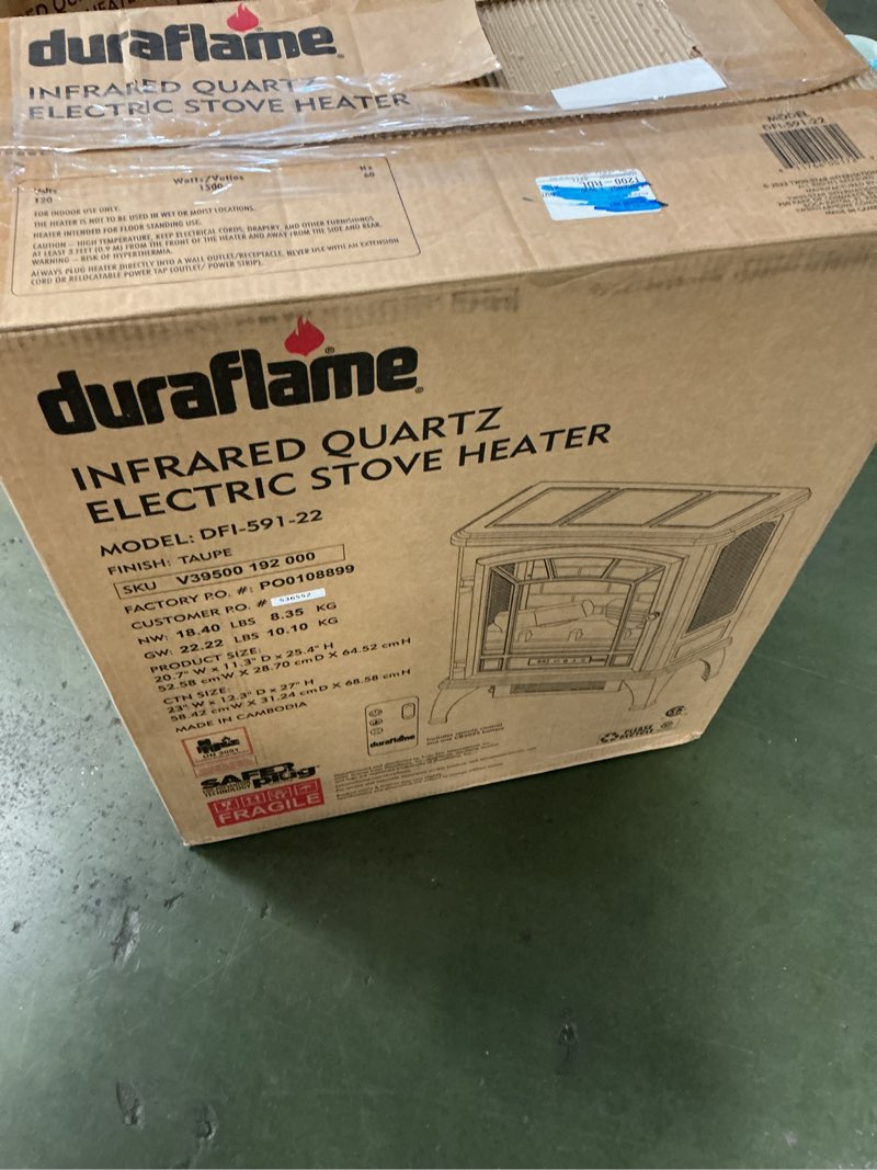 Condition photo showing New/Like New for duraflame Infrared Quartz Electric Stove Heater - DFI-591-22 - Taupe