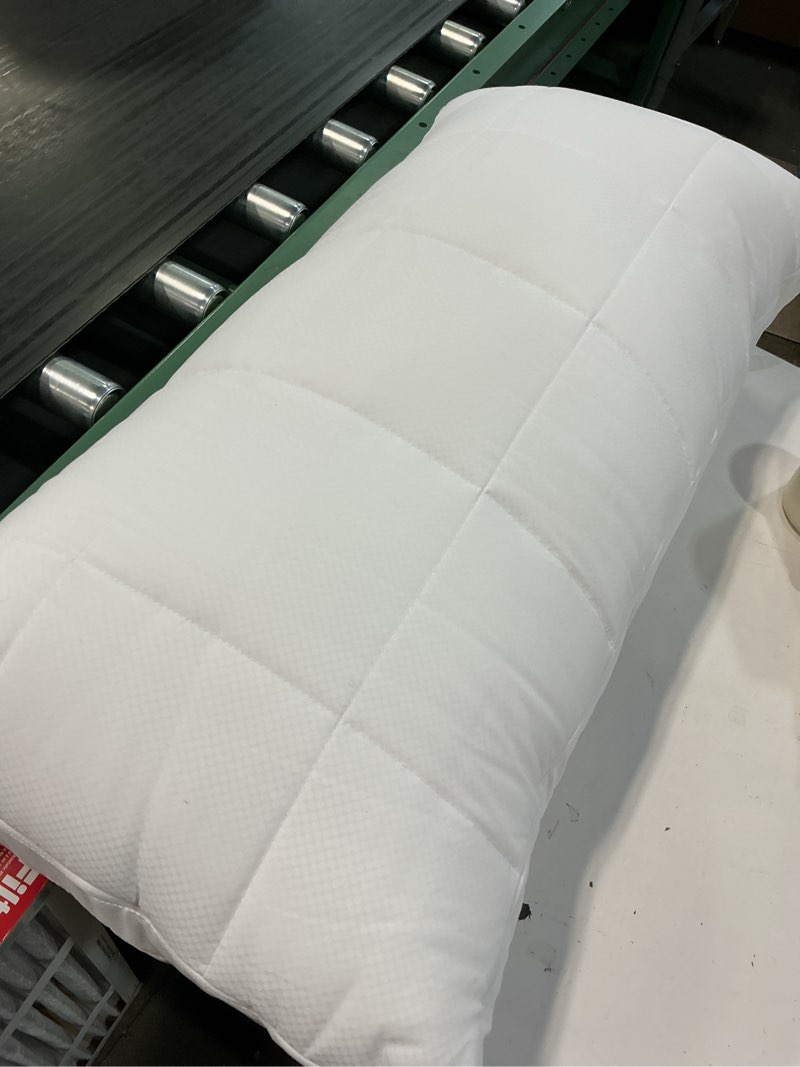 Condition photo showing As Is for nuzzle adjustable pillow for side sleepers, luxury king size bed pillow hotel collection - best adjust height soft firm pillow for back, stomach or side sleepers king size (set of 1) white