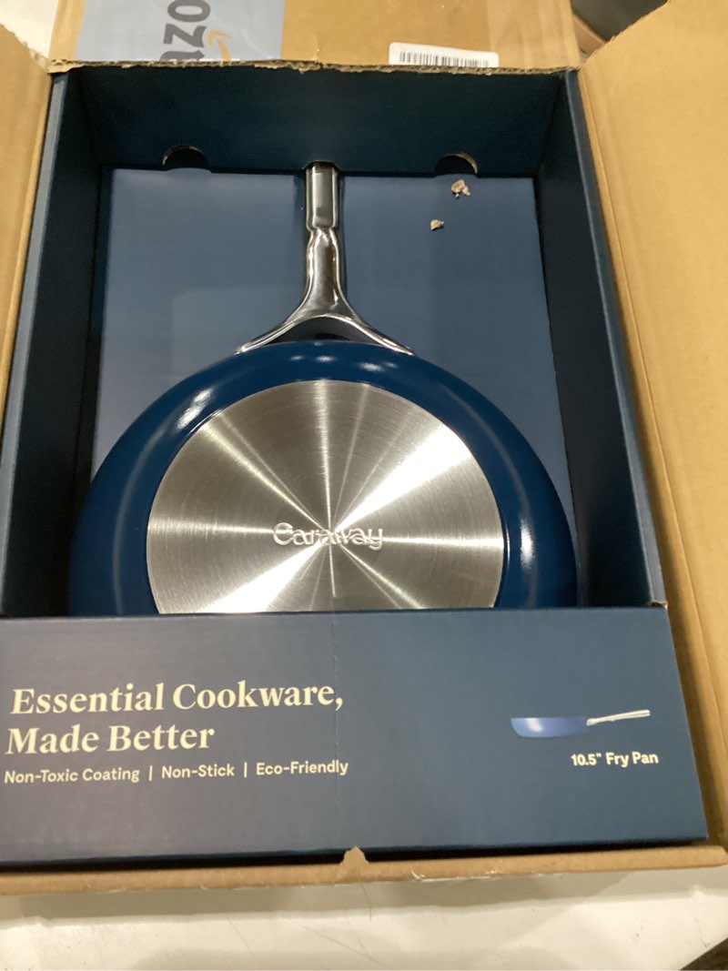 Condition photo showing New/Like New for caraway nonstick ceramic frying pan (2.7 qt, 10.5") - non toxic, ptfe & pfoa free - oven safe & compatible with all stovetops (gas, electric & induction) - navy