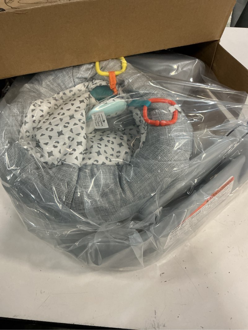 Condition photo showing Good Condition for Bright Starts Learn-to-Sit 2-Position Floor Seat (Heather Gray) – Sit Baby Up in This Adjustable Baby Activity Seat Appropriate for Ages 4-12 Months – Includes Toys, Funfetti Neutral