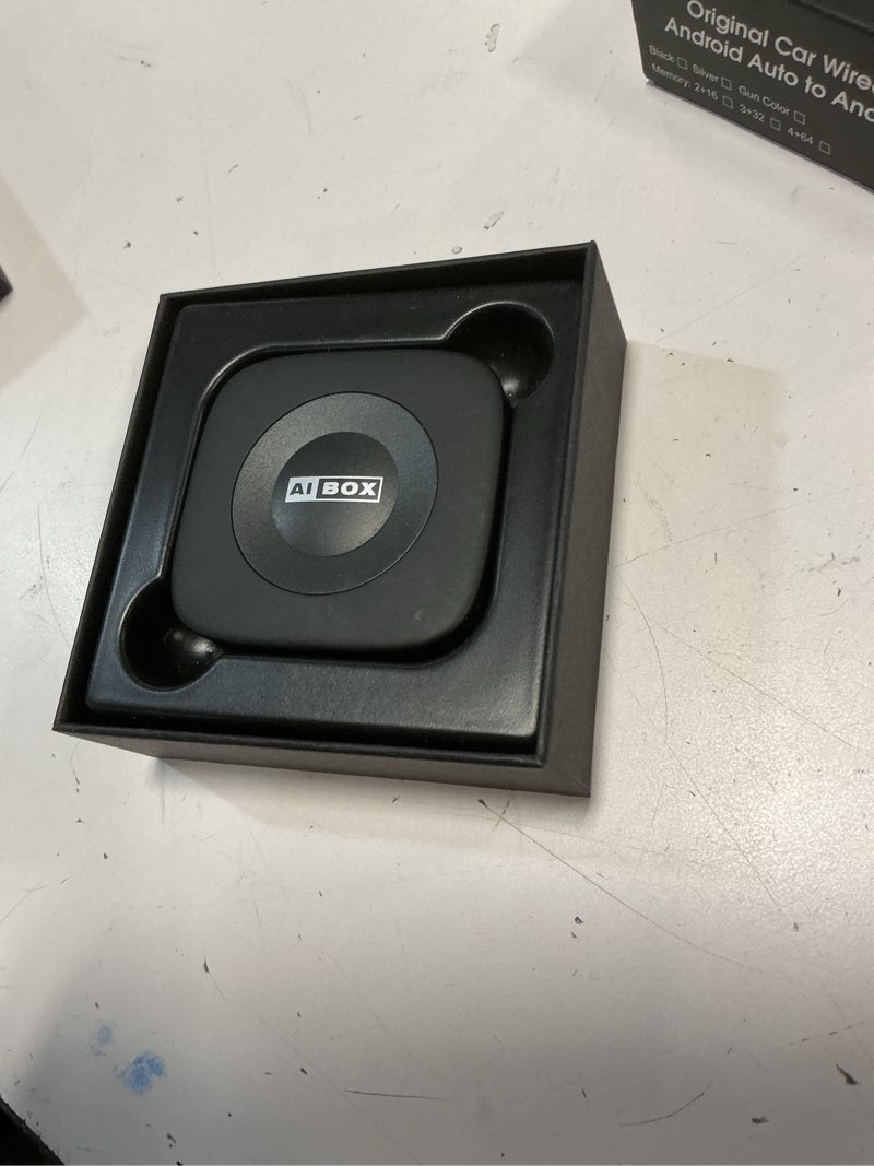 Condition photo showing Good Condition for wireless carplay adapter with net/flix/youtube ai box for iphone & android auto supports tf card plug & play car play video entertainment box fits for oem wired carplay cars