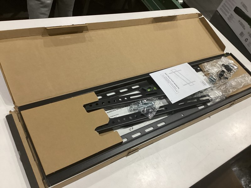 Condition photo showing Good Condition for 85 86 98 100 inch heavy duty tv wall mount for 55-120 inch large tvs up to 220 lbs & 900x600mm vesa, ultra slim fixed tv mount, low-profile tvs bracket, 16" 24" 32" wood stud, fit most 65+ 75+ 120 tvs 55-120"