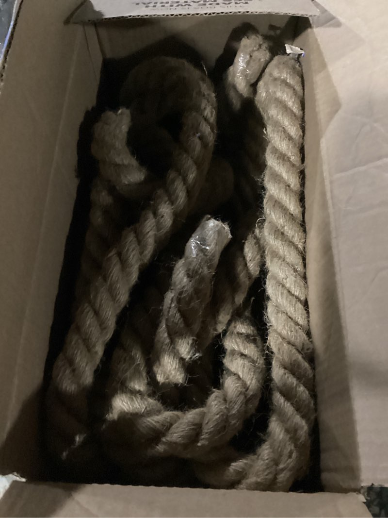 Condition photo showing Good Condition for Jute Rope Garden Twine String Indoor and Outdoor DIY Twisted Manila Rope Home Decor Crafts for Gardening Thick Rope Natural Nautical Nemp Strong Jute Rope (25, 1 inch) 25.0 Feet 1 inch