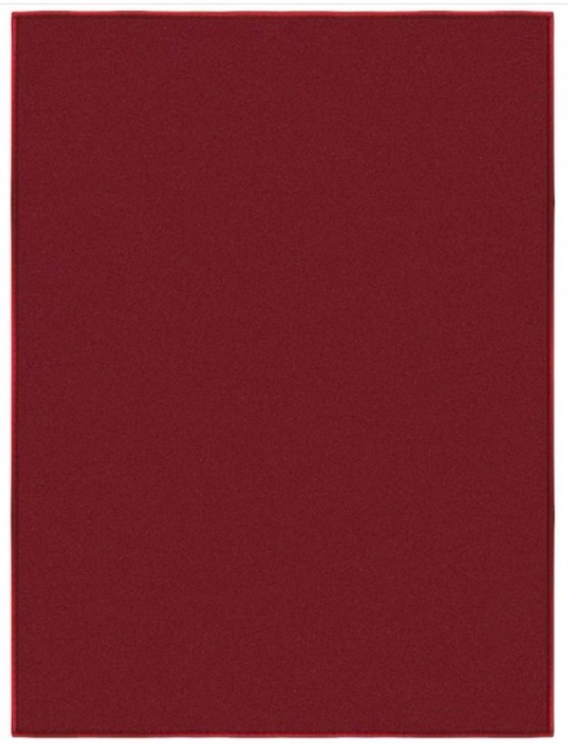 Ottohome Collection Non-Slip Rubberback Modern Solid Design 2x3 Indoor Entryway Mat, 2 ft. 3 in. x 3 ft., Red