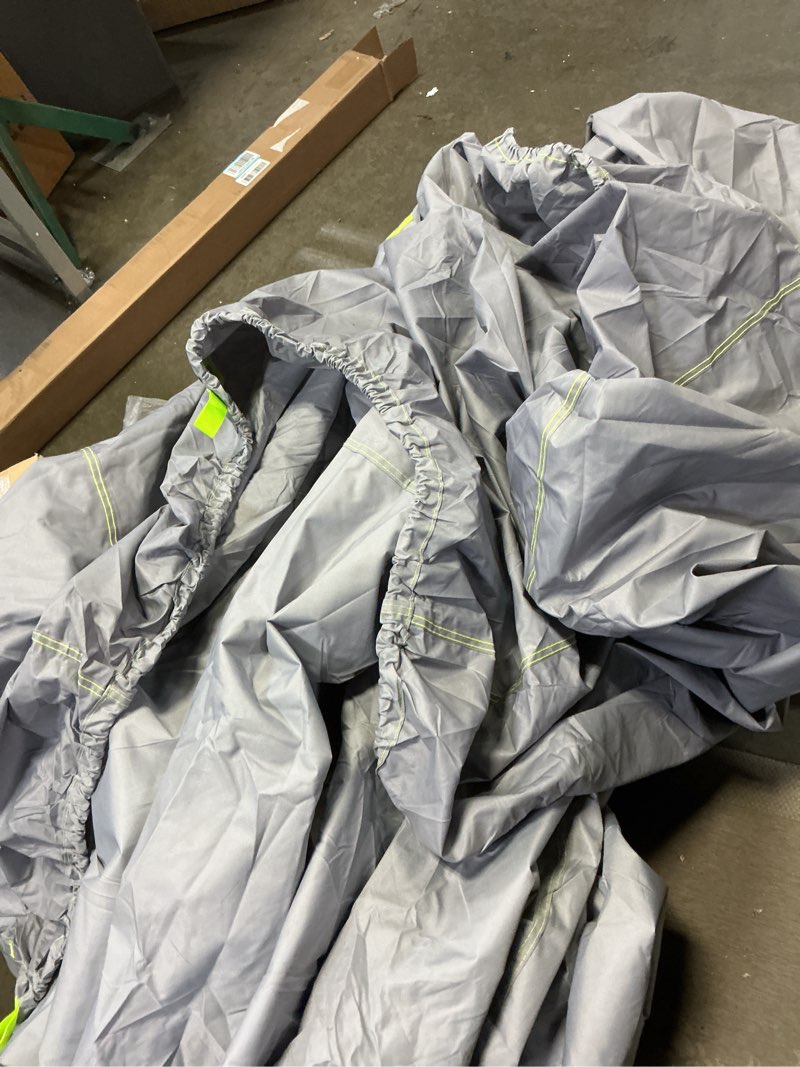 Condition photo showing As Is for YSPACE Boat Cover 17-19ft, Trailerable 1200D Heavy Duty Waterproof Cover with Reflective Strips & Storage Bag, Fits V-Hull, Fish & Ski, Pro-Style, Fishing, Runabout, Bass Boat,Up to 96" Wide 17'-19'Long, Beam Width Up To 96"