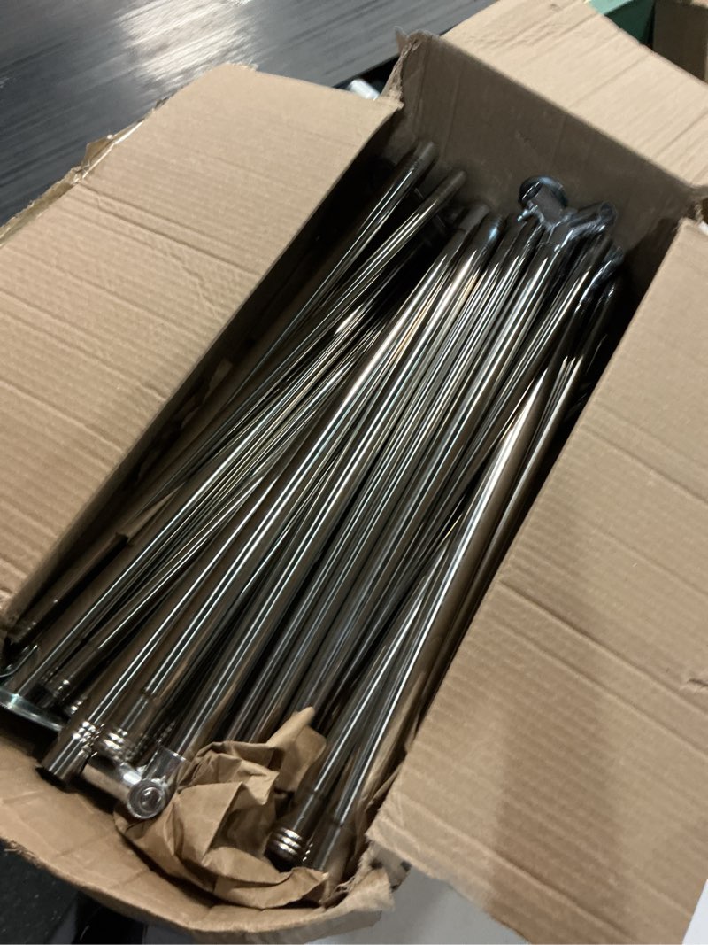 Condition photo showing As Is for Stainless Steel Canopy Bed Queen Size, Heavy Duty Metal Frame With Sturdy Post Poles, Thicken Canopy for Wood or Metal Beds, Bedroom Decor Metal Connectors Queen