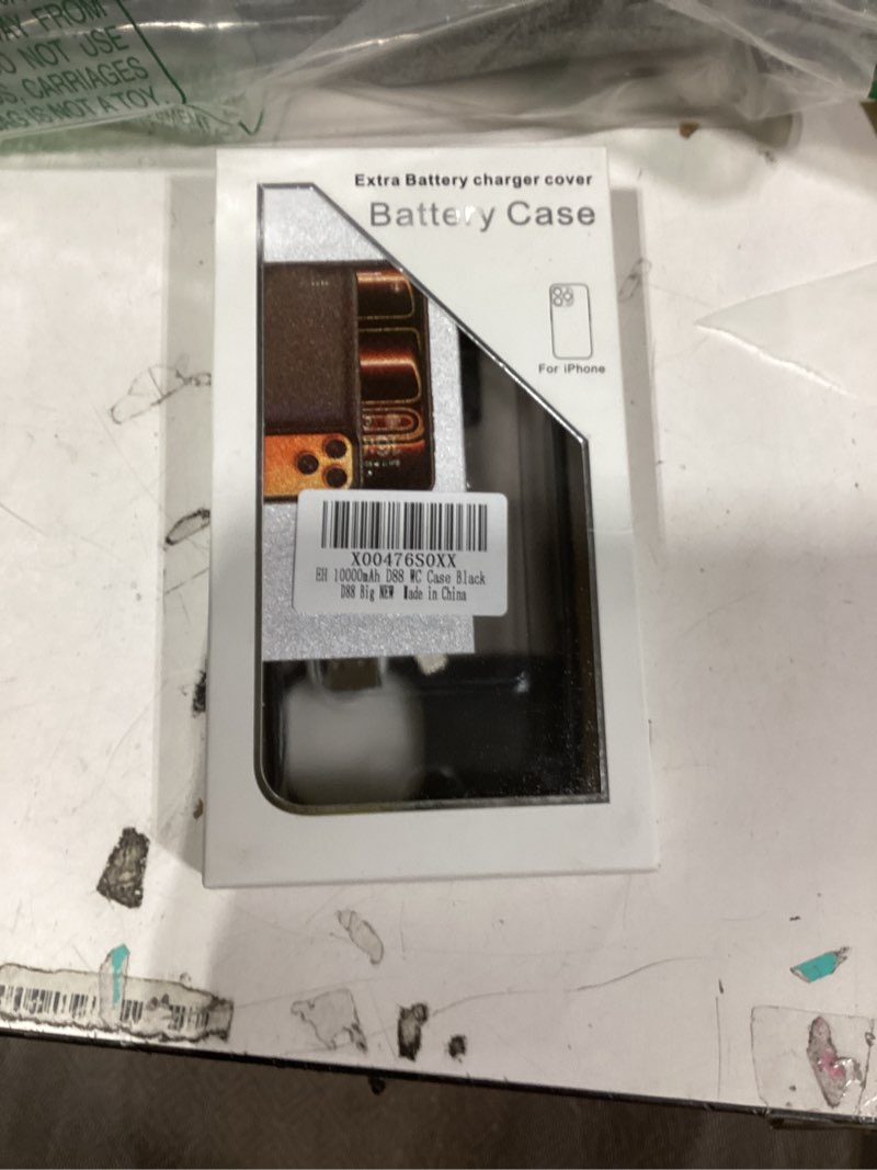 Condition photo showing New/Like New for battery case for iphone 14, upgraded 10000mah rechargeable portable charging case with wireless charging compatible for iphone 14 (6.1 inch) with carplay extended battery pack charger case (black) iphone 14 -10000mah