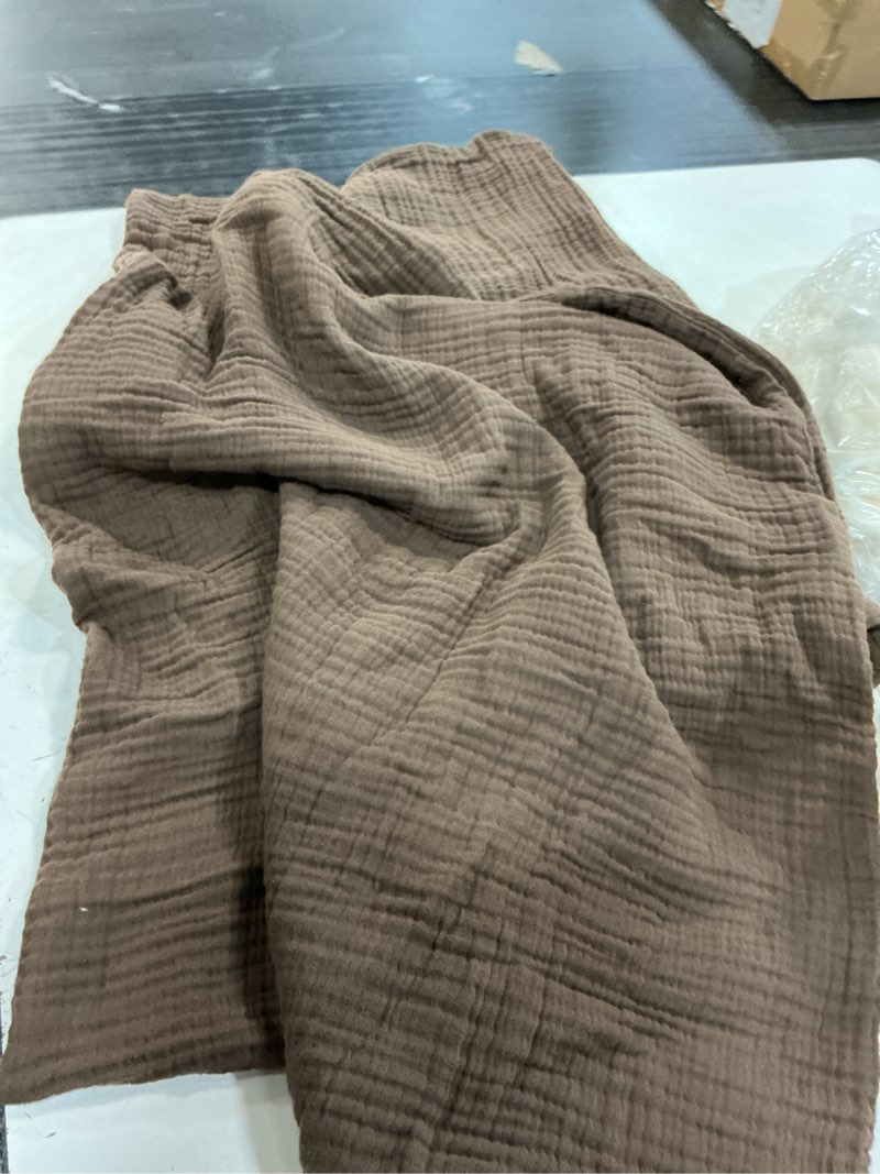Condition photo showing Good Condition for organic cotton gauze dream quilt set, full/queen, chocolate