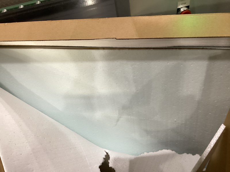 Condition photo showing Good Condition for KIAYACI Glass Chair Mat for Carpet or Hard Floor Tempered Glass Glass Table Top Table Mat Square 36" x 48", 1/4 inch Thick, Transparent 36*48*1/4 inch Clear