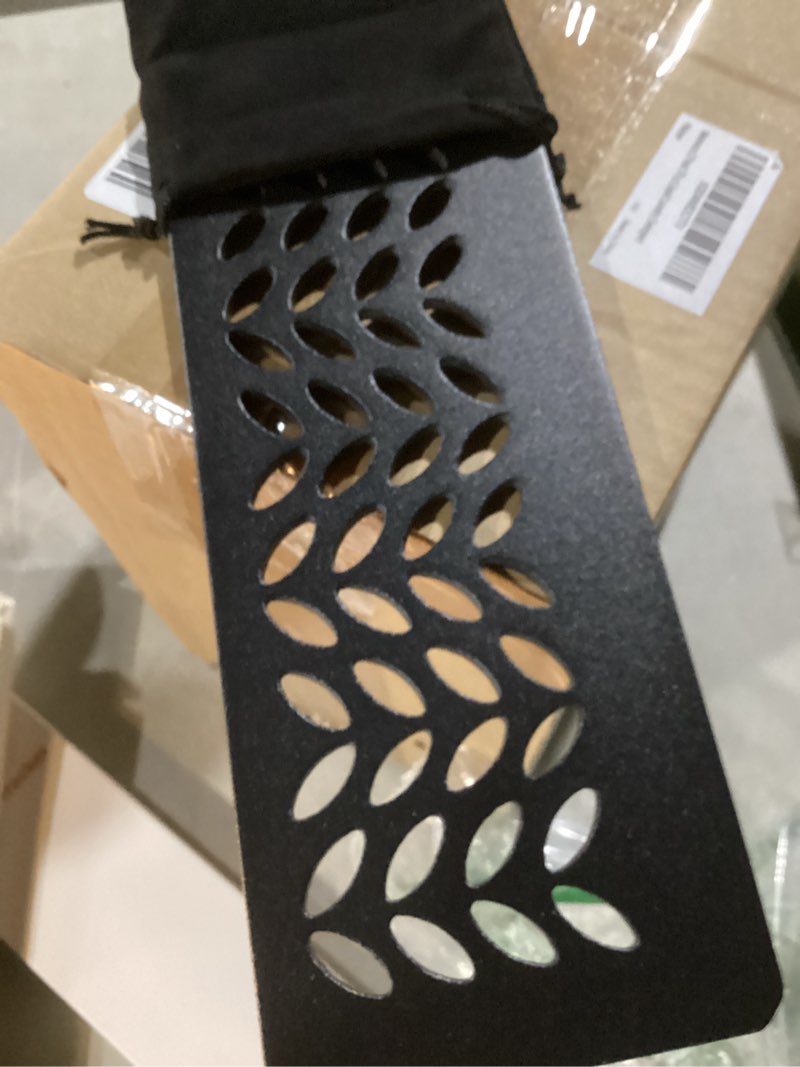 Condition photo showing Good Condition for 1 Pcs Aluminum Shower Niche Rectangular Shelf Black 5/32"/ 4 mm Thick, Petal Design, Matte Black Finish for 12" Prefabricated Niches, Fits 5/32" Grout Line 1 Black