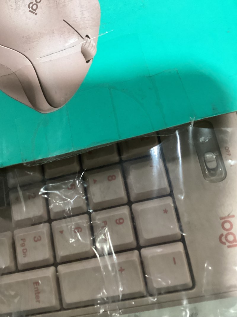 Condition photo showing Good Condition for logitech mk270 wireless keyboard and mouse combo for windows, 2.4 ghz wireless, compact mouse, 8 multimedia and shortcut keys, 2-year battery life, for pc, laptop - rose rose 1 pack combo