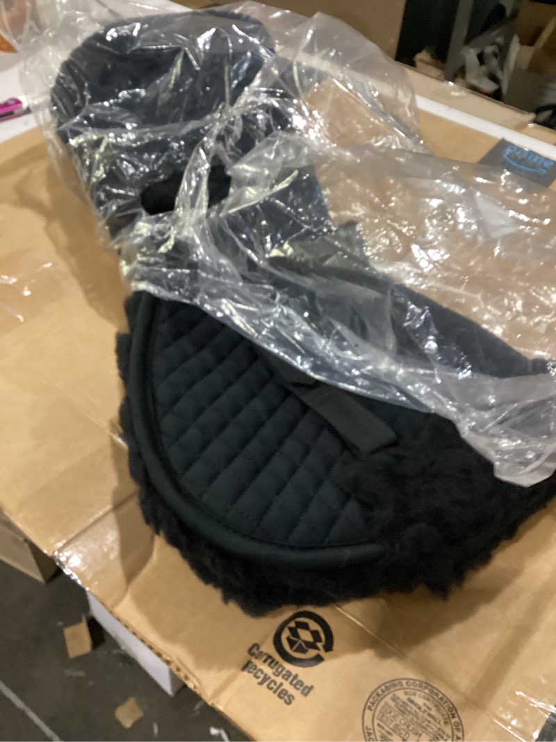 Condition photo showing Good Condition for black shires high wither fleece half pad #88500 - quilted synthetic fleece pressure-balancing horse saddle pad white