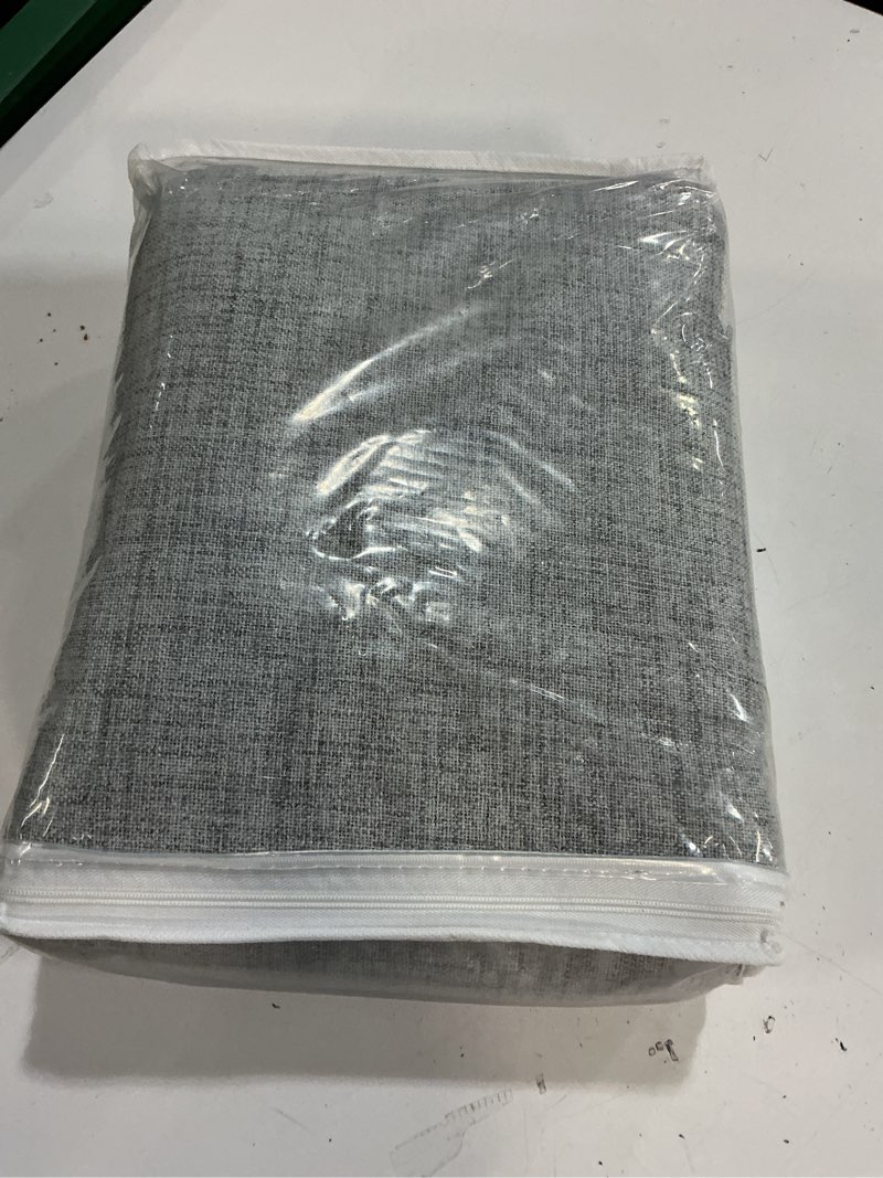 Condition photo showing Good Condition for pangsinne linen textured 100% blackout curtains for bedroom 144 inches long grey thermal insulated black out curtains/draperies with grey liner for living room/nursery, 12ft 2 panels 52"w x 144"l (pack of 2) grey