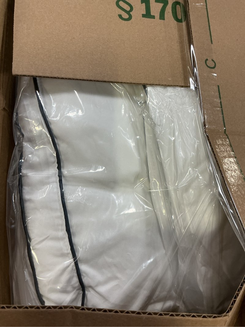 Condition photo showing New/Like New for lane linen bed pillows queen size set of 2 - medium soft support gusseted queen pillows, down alternative sleeping pillow for side sleepers, machine washable, comfortable for restful sleep - white queen (pack of 2) white