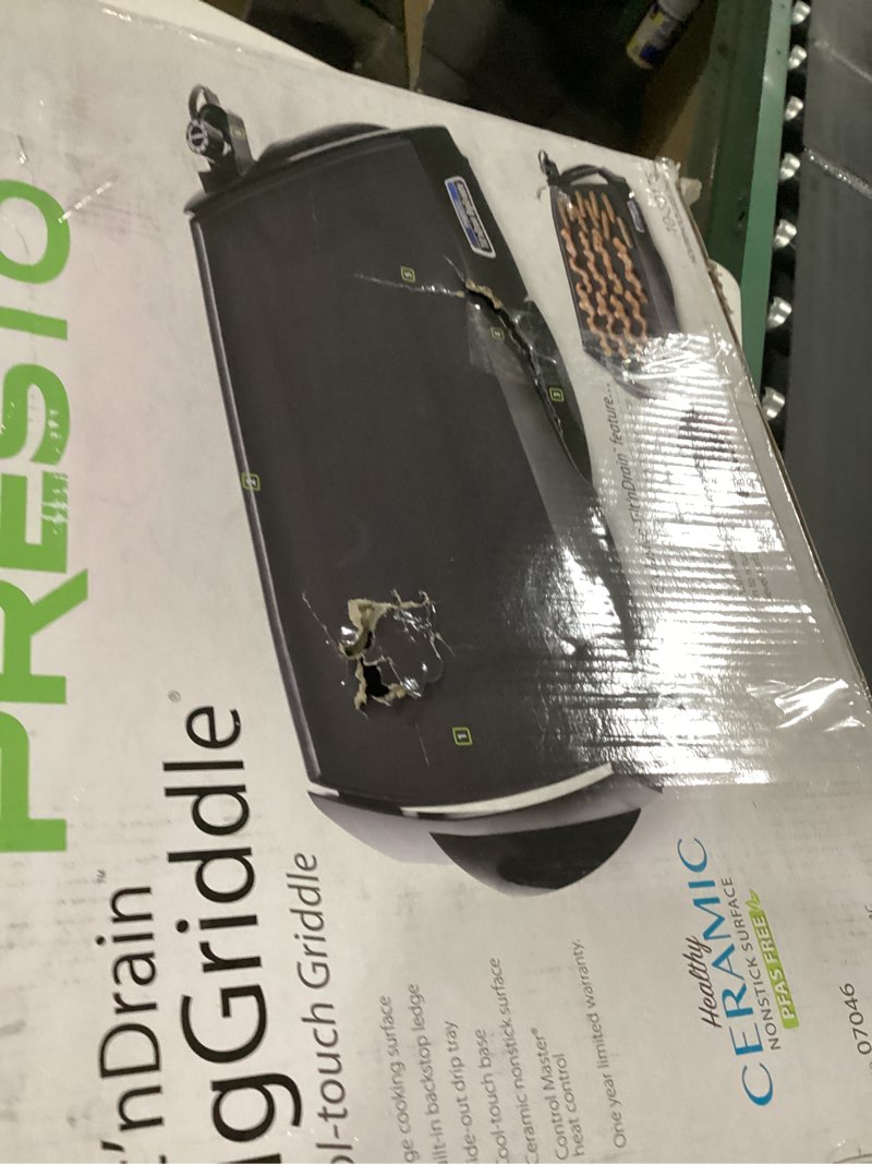 Condition photo showing Good Condition for presto 07046 cool touch tilt n drain electric griddle