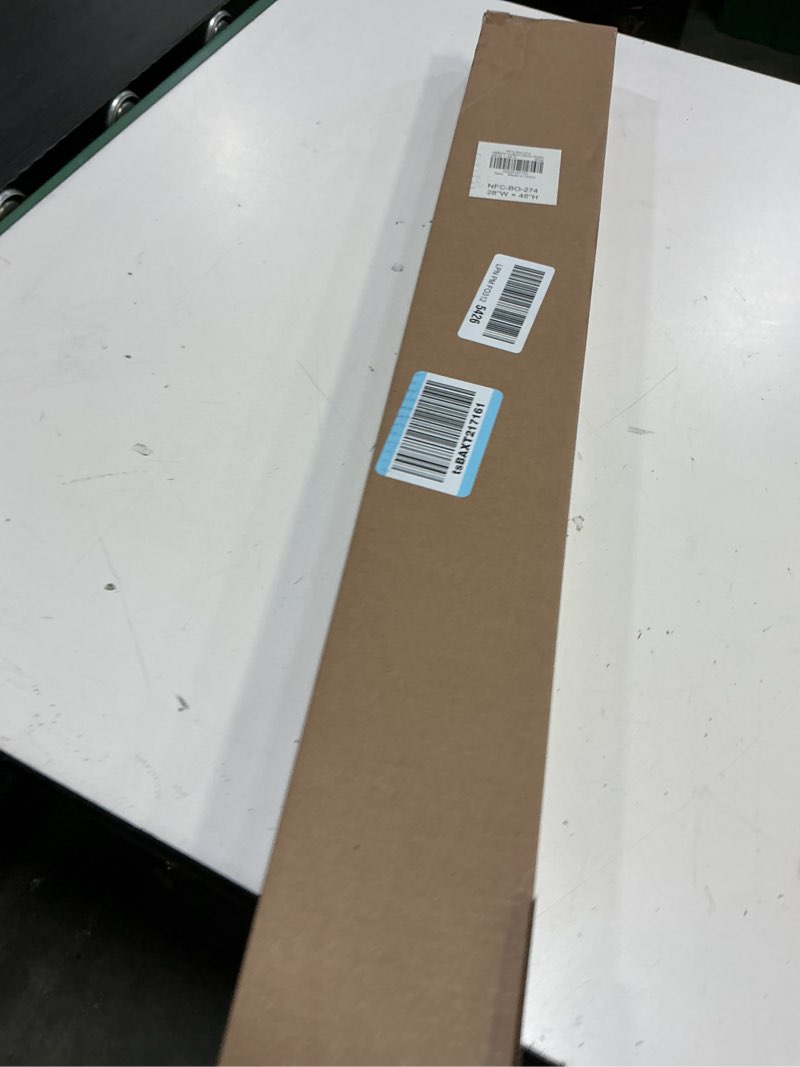 Condition photo showing New/Like New for lazblinds cordless cellular shades, no tools no drill blackout honeycomb shades pleated blinds for windows, 28'' w x 48'' h, silver white blackout-silver white 28'' w x 48'' h