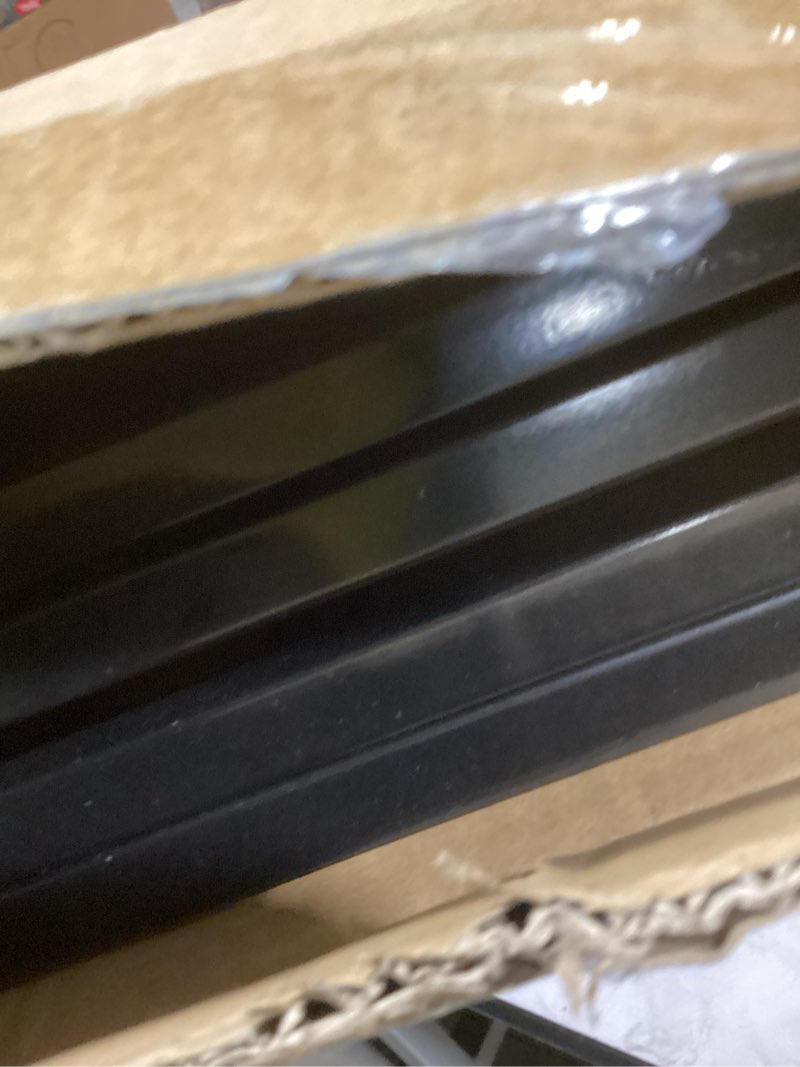 Condition photo showing Good Condition for Metal Freestanding Dog Gate Puppy Gate 23.6 Inches Height Step Over Pet Fence, Free Standing Indoor Outdoor Expands Up to 80 Inches Black Doggie Gates for Doorways Stairs