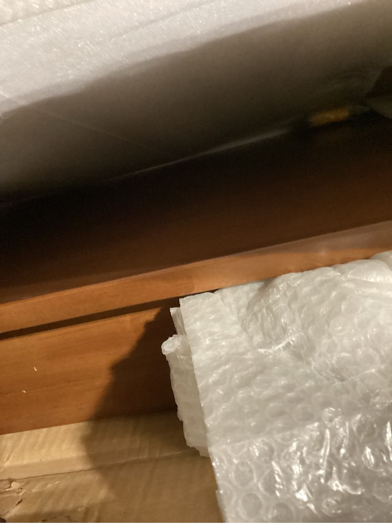 Condition photo showing Good Condition for aiwopet solid wood writing desk with drawers, 47" home office computer desk, wooden simple laptop de