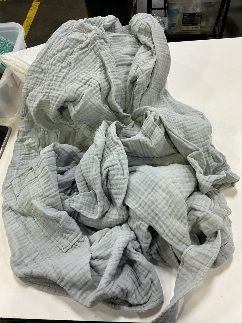 Condition photo showing As Is for quince soft layered turkish cotton robe, s, mist