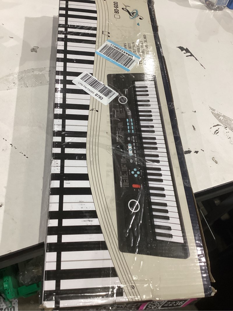 Condition photo showing As Is for 61 Keys Piano Keyboard, Electronic Digital Piano with Built-in Speaker Microphone, Portable Keyboard Gift Teaching for Beginners, Electric Piano for Kids, Birthday Gift for Children