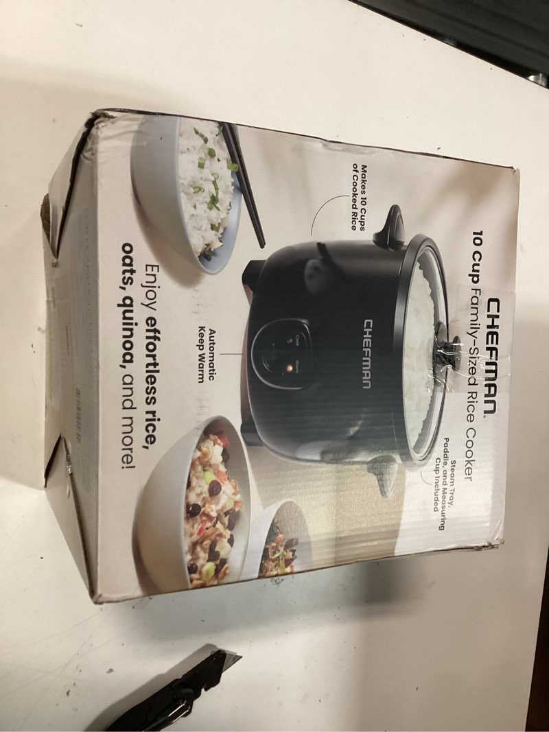 Condition photo showing New/Like New for chefman 10 cup rice cooker