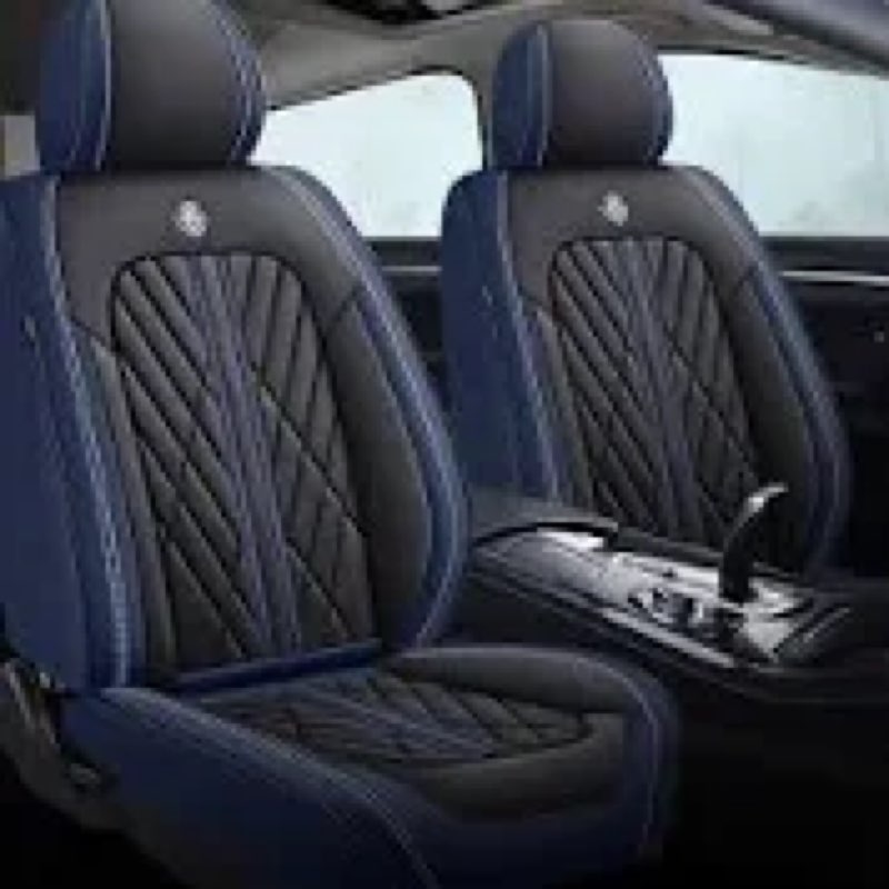 MIROZO Front F150 Seat Covers Blue,Faux Leather Truck Seat Cover Car Seat Cover Pickup Seat Cover Fi