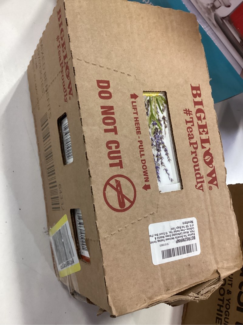 Condition photo showing New/Like New for Bigelow Benefits Wellness Teas Variety Pack, Mixed Caffeinated Green Matcha & Caffeine-Free Herbal Tea, 18 Count (Pack of 6), 108 Total Tea Bags (Packaging May Vary) Wellness Variety Pack 18 Count (Pack of 6)