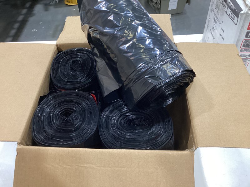 Condition photo showing Good Condition for reli. 39 gallon trash bags drawstring (200 count bulk) large 39 gallon heavy duty drawstring trash bags - black garbage bags 39 gallon capacity, lawn leaf (39 gal)