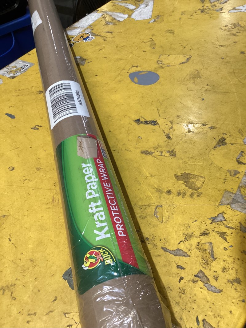 Condition photo showing As Is for brown wrapping paper roll 2.5 ft x30ft*\" craft packing paper for moving shipping, gift wrapping paper, bulletin board paper, kraft paper for table covering poster christmas