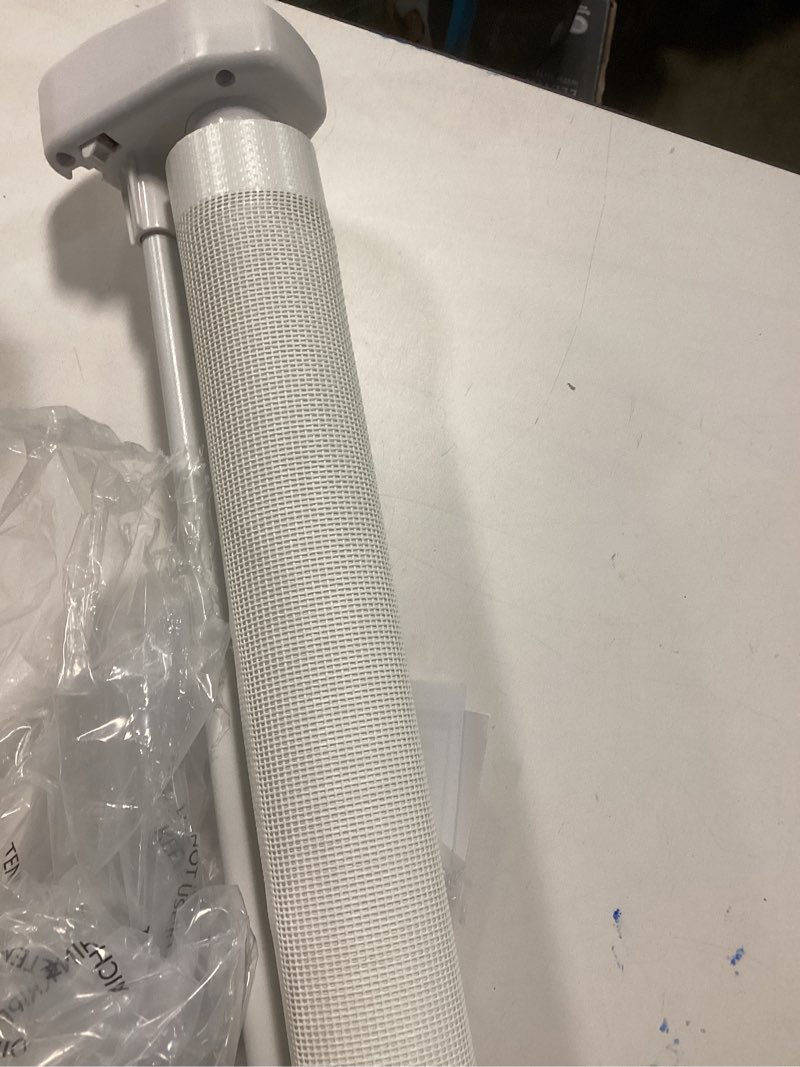 Condition photo showing Good Condition for upgraded retractable baby gates for stairs & banister, mesh dog gate indoor, extends to 55" wide 33" tall, child safety gate for stairway, banister & wall mount (white)