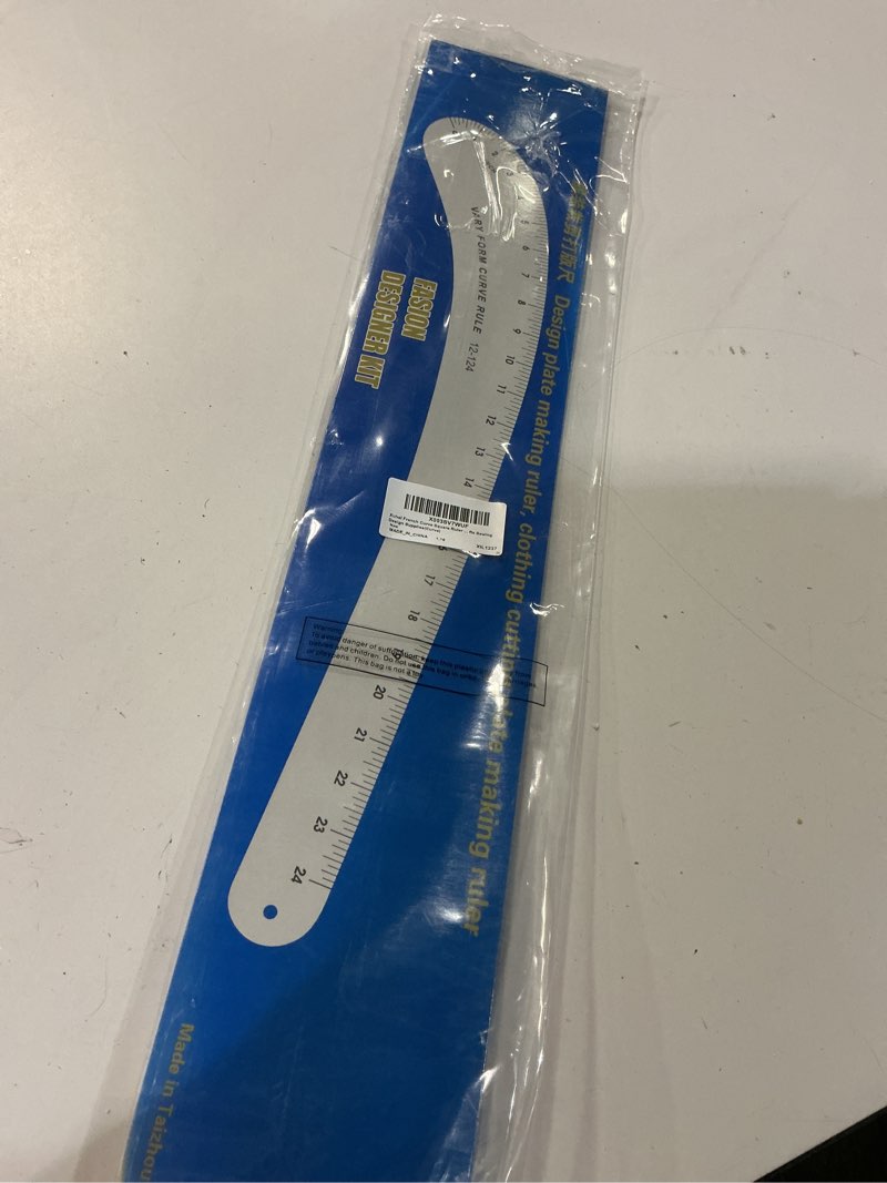 Condition photo showing Good Condition for xuhal french curve/l square ruler solid aluminum vary form french curve hip measuring curve ruler for making crafts sewing design supplies (curve)