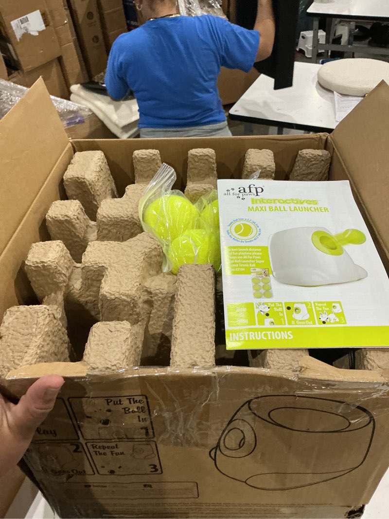Condition photo showing Good Condition for all for paws automatic dog ball launcher for medium to large dogs, interactive tennis ball thrower, rechargeable dog toy mental stimulation training game for energetic dogs max size-tennis balls