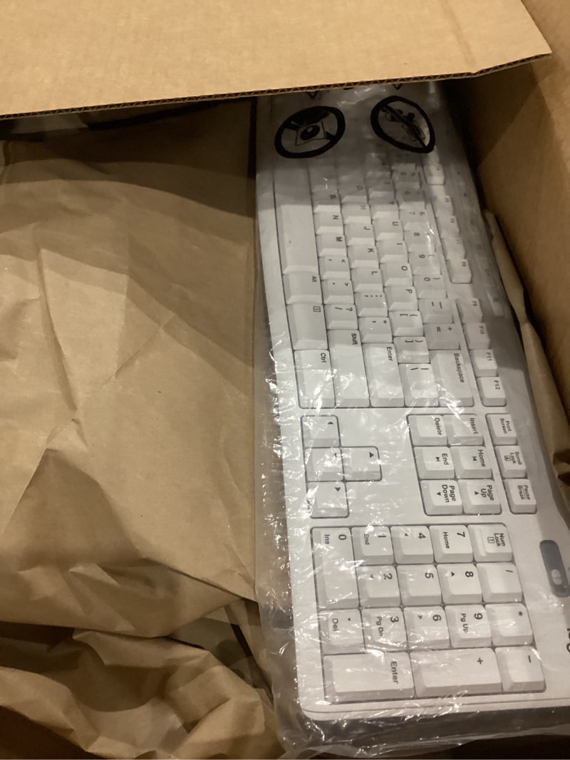 Condition photo showing As Is for Logitech MK270 Wireless Keyboard and Mouse Combo for Windows, 2.4 GHz, 8 Multimedia Keys, PC, Laptop, Wireless Keyboard Compact Mouse Combo - White Off White 1 Pack Combo