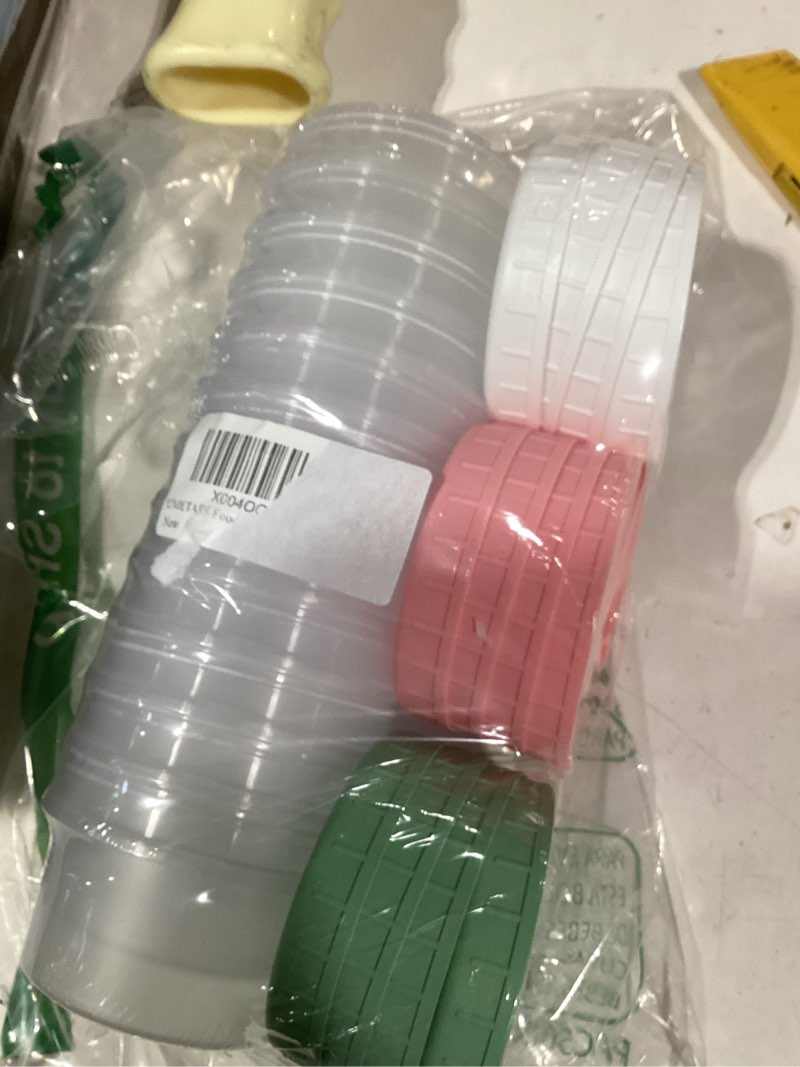 Condition photo showing New/Like New for Similar product Tafura 4 Oz. Small Containers with Lids [12 Pack] | Condiment Containers for Puree, Snacks, and More | Reusable Small Plastic Food Storage Containers, BPA Free 12 PACK - 4 OZ - MULTI COLOR