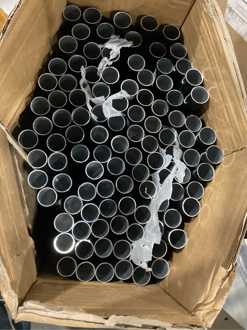 Condition photo showing New/Like New for 100-pack 32.25 inch black aluminum deck balusters, ultimate kit with screws, work gloves & screwdriver, dual-hole design for maximum stability, modern railing spindles