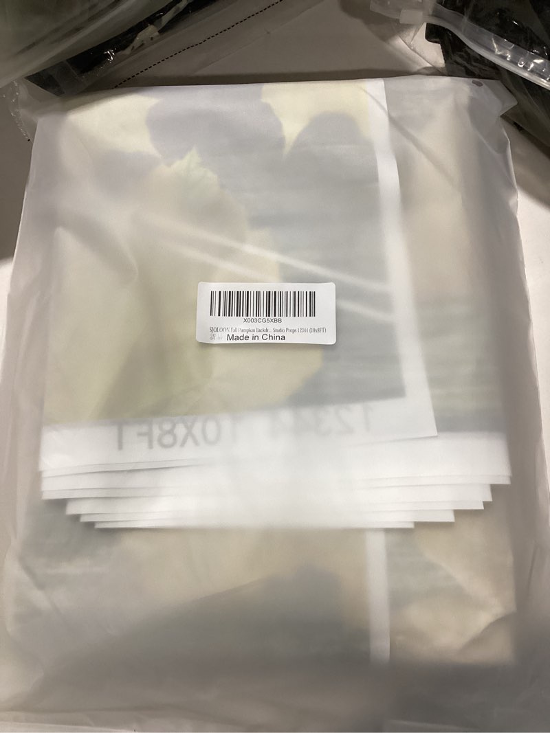 Condition photo showing Good Condition for SJOLOON Fall Pumpkin Backdrop Wood Floor with Fall Leaves Background Thanksgiving Day Photo Backdrop for Baby Shower Party Decoration Studio Props 12344 (10x8FT)