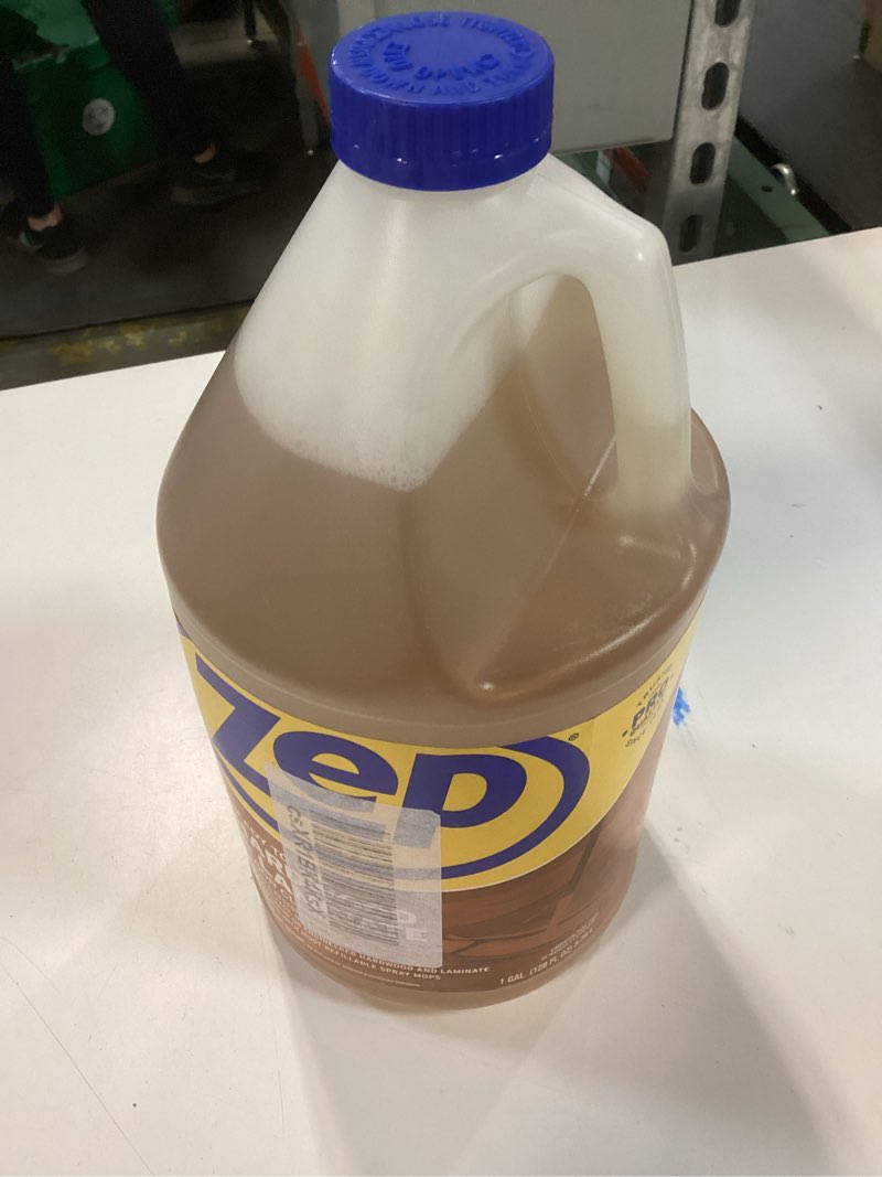 Condition photo showing New/Like New for zep industrial hardwood and laminate floor cleaner - 1 gallon - zuhlf128 - removes spots, stains and scuffs. cleans and restores shine