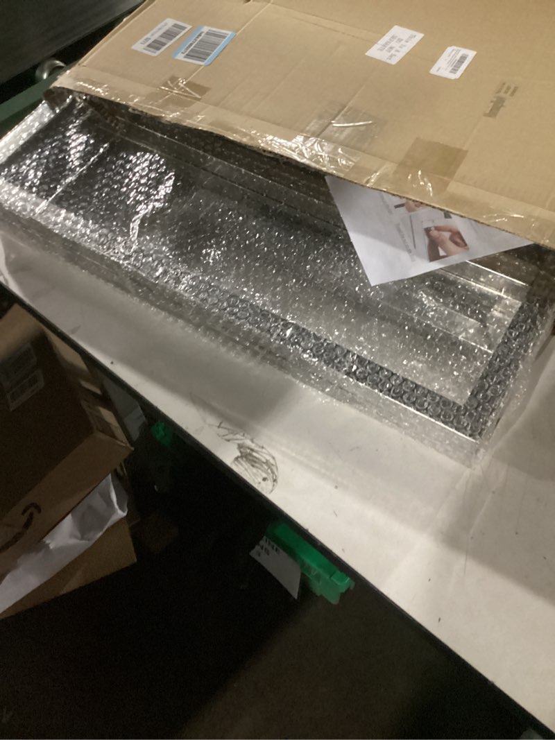 Condition photo showing New/Like New for 2 Pack Dunnage Rack 24" Long x 14" Wide, 7.9" Height Stainless Steel Shelf 2000+ Pound Capacity Commercial Food Floor Rack for Restaurants Kitchens Garages and Vehicles 2 24'' Long X 14'' Wide X 7.9'' Height