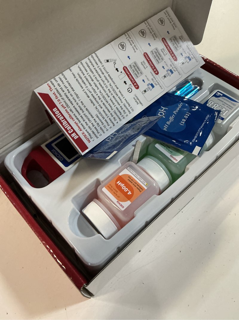 Condition photo showing New/Like New for 5 in 1 digital ph meter tds ec temp. salinity tester, update color screen pool salinity meter with calibration kit, hydroponic ph reader with reset function for aquarium reef tank cooking water blue pool tester