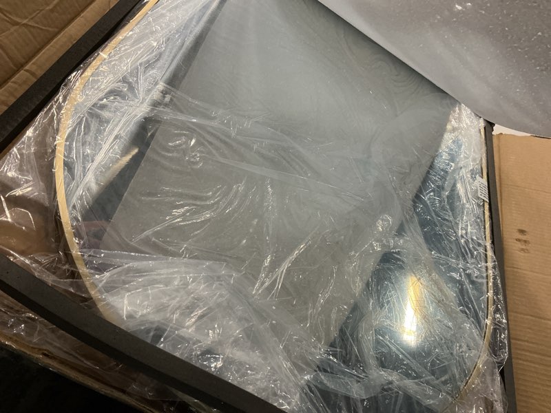 Condition photo showing Good Condition for 57" x 20" Arched Full Length Mirror - Wall Mounted/Floor Mirror Aluminum Alloy Frame Full Body Mirrors for Bathroom Living Room Bedroom and Entryway,Gold