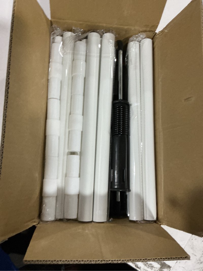 Condition photo showing Good Condition for soccer corner flags set of 4 for soccer field, 5ft agility training poles with corner flags, speed and agility training equipment for sports practice with ground spring nails and storage bags(white)