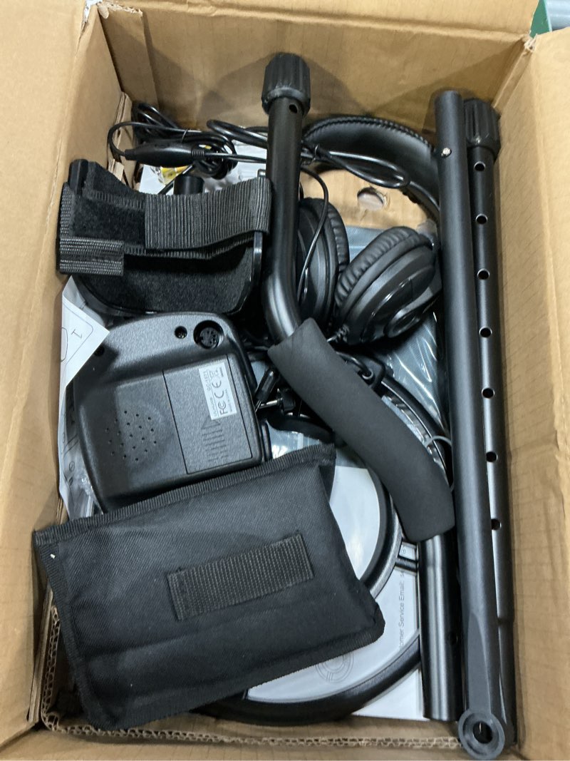 Condition photo showing New/Like New for upgraded metal detector for adults professional - high accuracy gold finder with dsp chip & 10" ip68 waterproof search coil, 12" deep detection and 60" adjustable length for beach & yard dark gray black