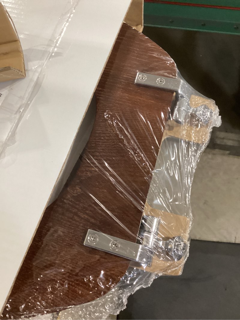 Condition photo showing New/Like New for Angel Shield Durable Wood Veneer Natural Toilet Seat Metal Hinged Easy Clean Anti-scratch American Standard(Elongated,Dark Walnut) Elongated-18.5” Black Wood