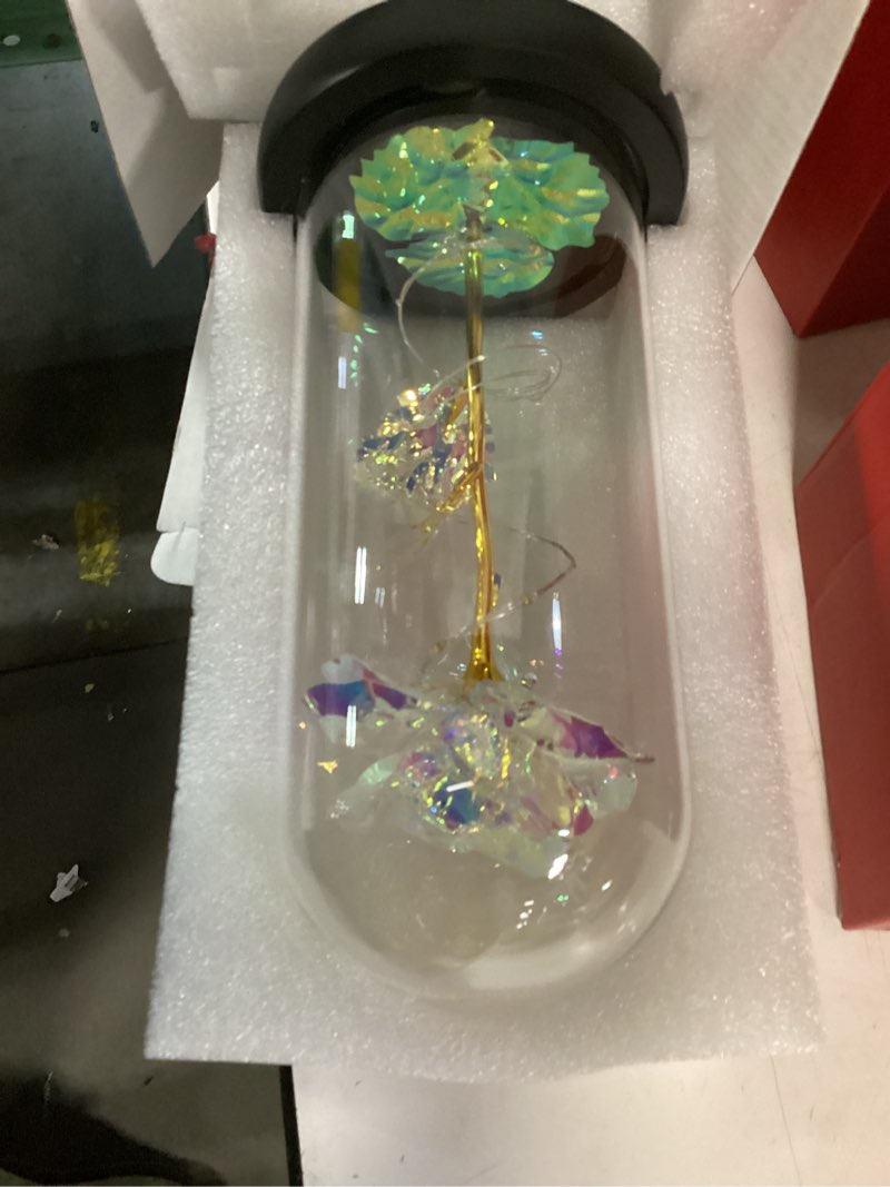 Condition photo showing New/Like New for norcalway eternal mothers day rose gifts for mom - forever rose in glass dome, a gift of lasting love for mom galaxy rose