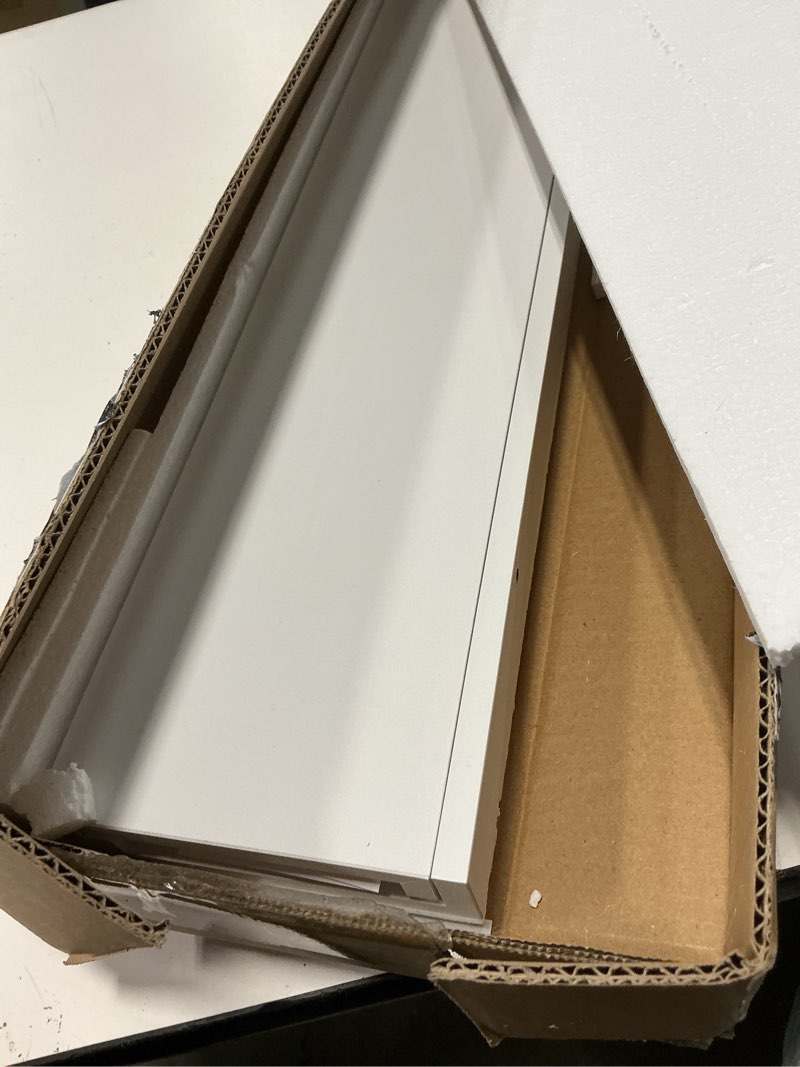 Condition photo showing Good Condition for white floating shelves for wall decor, long wall mounted storage shelf for bedroom, living room, bathroom, kitchen, nursery, display picture ledge shelf with lip set of 2-24 inches, white white 23.6in