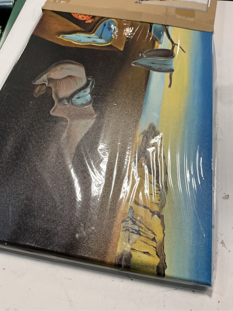Condition photo showing New/Like New for msspart salvador dali canvas wall art - the persistence of memory painting classic artwork print, famous picture poster for home decor - 16"x24" 24"l x 16"w the persistence of memory