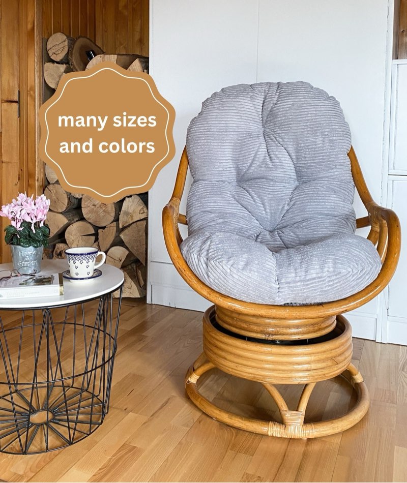 Similar Handmade Corduroy Cushion ONLY for Rattan Chair - Soft and Stylish | Corduroy Seat Soft Cushion Handcrafted and Durable