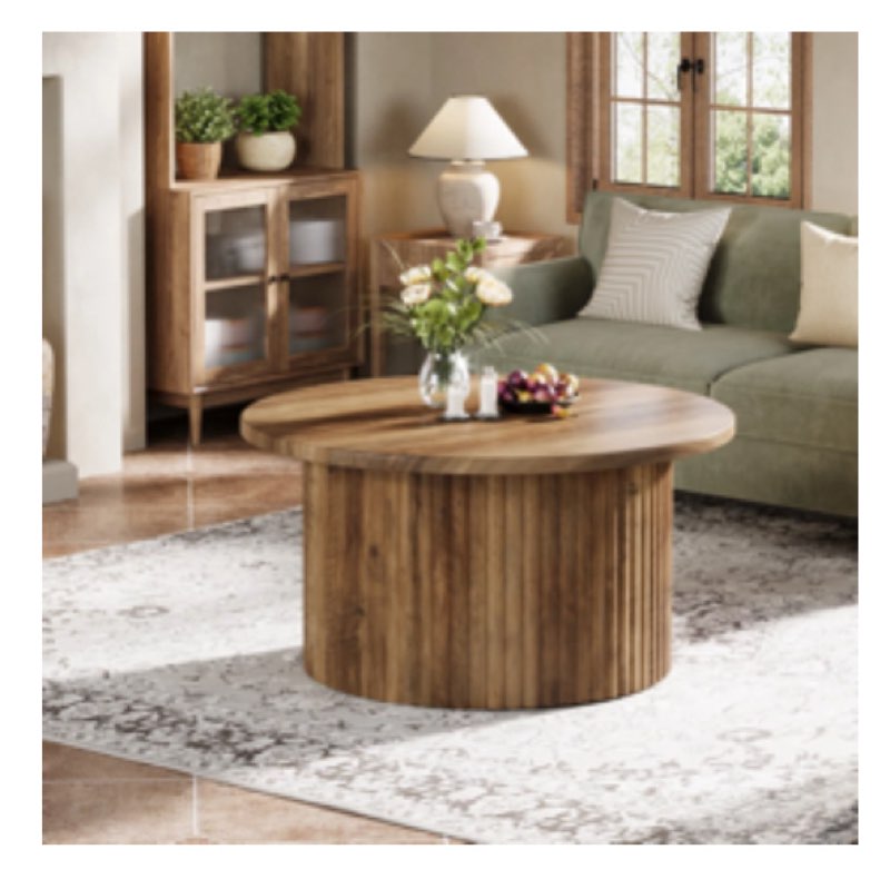 31.5" round coffee table